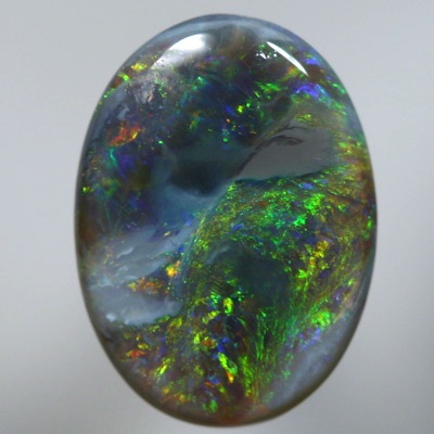 SOLID SEMI BLACK OPAL Swirls of gem fire mixed with black opal, unique show